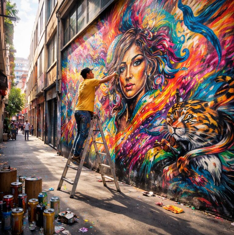 L&rsquo;art urbain révolutionne nos villes avec créativité et couleur
