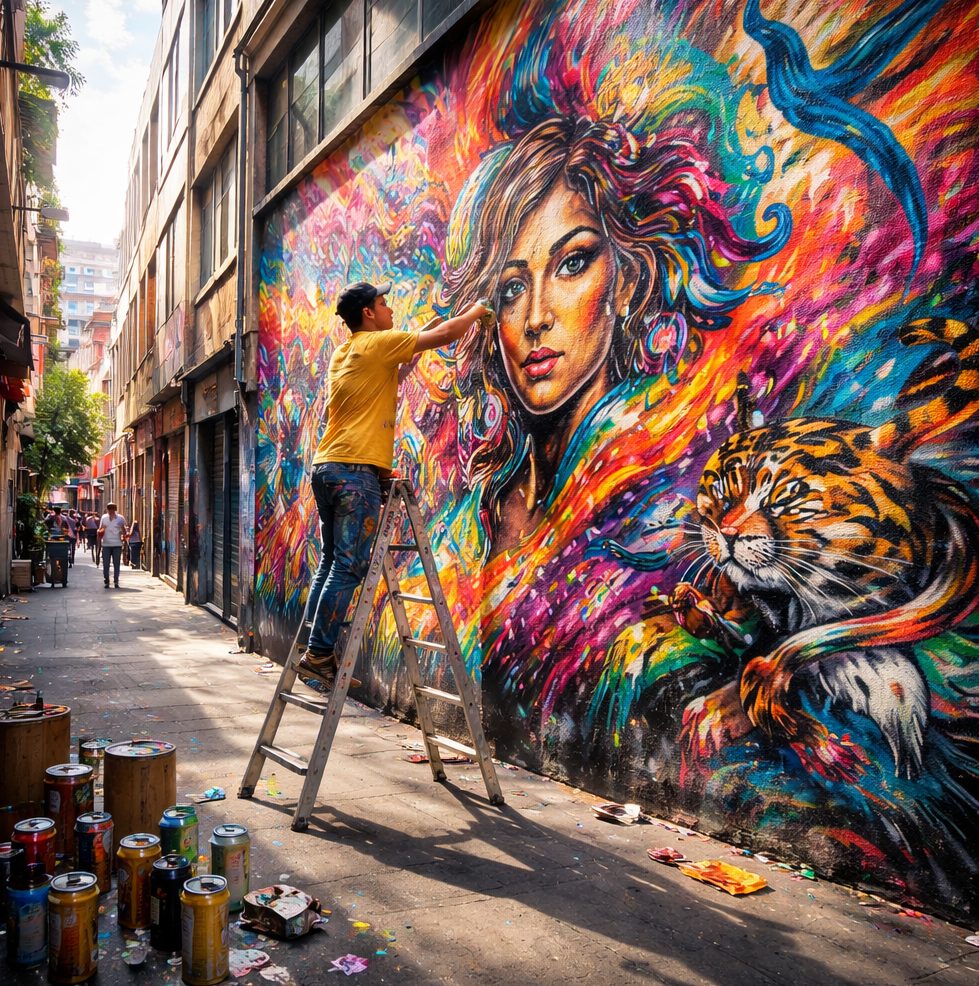 L&rsquo;art urbain révolutionne nos villes avec créativité et couleur
